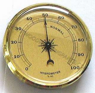 72MM) Gold Face Hygrometer Weather Instruments  