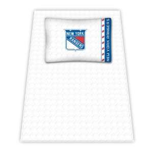   Micro Fiber Sheet Set   New York Rangers NHL /Color White Size Twin