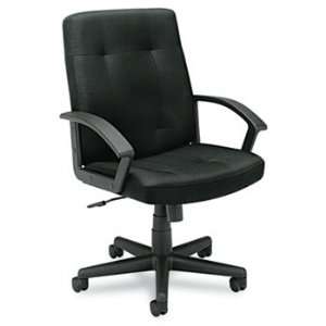  VL602 Managerial Mid Back Chair, Black Fabric Kitchen 