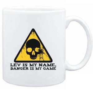 Mug White  Lev is my name, danger is my game  Male Names  