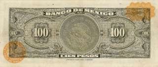 Mexico $ 100 Pesos Hidalgo *** Nov 8, 1961 *** Scan.  