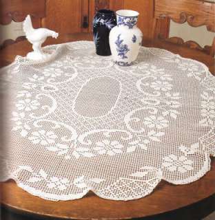   Lace Tablecloths Bedspreads Patterns Filet Book Thread Vintage Designs