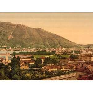  Vintage Travel Poster   Como from the railway Lake Como 