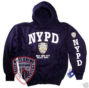 NYPD NY POLICE/CLOTHING/APPAREL/HOODIE SWEAT SHIRT/L  