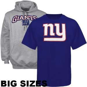  NFL New York Giants Big & Tall Hood & T Shirt Combo 4X Big 