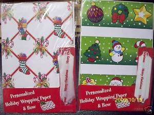 PERSONALIZED XMAS CHRISTMAS WRAPPING PAPER NEW  