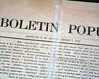   FE NM New Mexico Territory 1892 Newspaper EL BOLETIN POPULAR Spanish