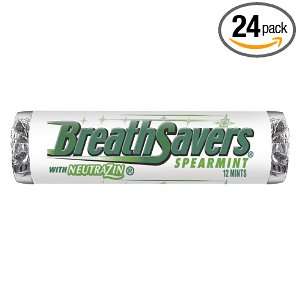 Breath Savers Mints, Spearmint, 12 Count Mints (Pack of 24)  