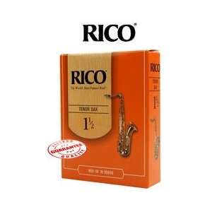  RICO TENOR SAXOPHONE REEDS BOX OF 10   2.5 Size Musical 