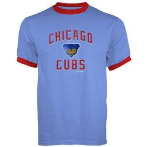  Majestic Chicago Cubs Light Blue Cooperstown Official Logo 
