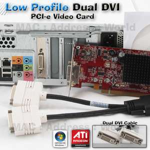 Dell Inspiron 530s 531s 535s Dual Monitor DVI Video Card Low Profile 