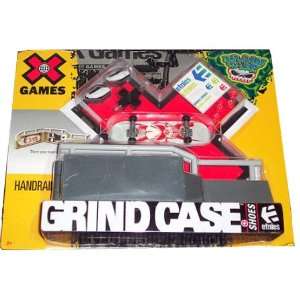  X Games Etnies Fingerboard + Shoes + Handrail Grind Case 