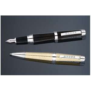  Cross C Series Champagne Fountain Pen with Rhodium Plated 