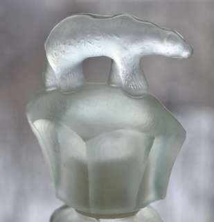 1950s USSR Russia HUGE Perfume Bottle w Polar Bear Cap  