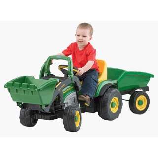  John Deere Pedal Powered Mini Loader with Trailer   LOW 