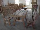 Cedar Toned 6 ft Rectangular Picnic Table w Benches  