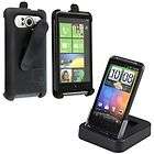 For HTC Inspire 4G Cradle Dock Battery Charger+Swivel Holster Case 