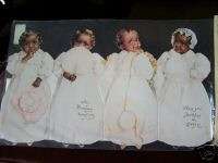 African American Babies Victorian Birthday card LRGE  