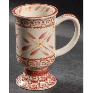  Temp Tations Old World Cranberry Pedestal Mug, Fine China 