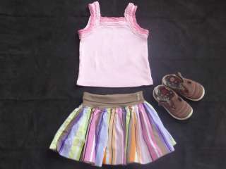 The Childrens Place 3T pink tank top & TCP 3T skirt w/attached shorts