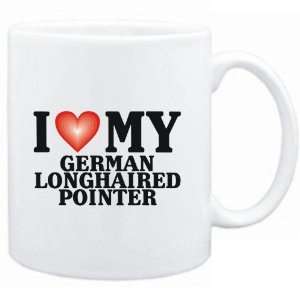 Mug White  I LOVE German Longhaired Pointer  Dogs  