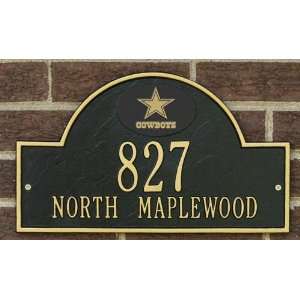   Black and Gold Personalized Address Plaque Sports Collectibles
