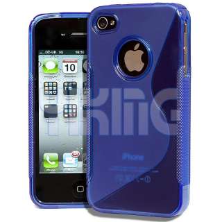 New Blue TPU Skin Case Bumper For Apple iPhone 4 4G  