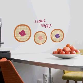  I love waffle WALL DECOR DECAL MURAL STICKER REMOVABLE 