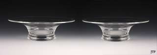 STEUBEN HAND BLOWN CRYSTAL GLASS LOW FOOTED BOWLS  