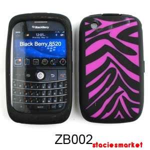 CELL PHONE CASE COVER FOR BLACKBERRY CURVE 8520 8530 PINK ZEBRA  