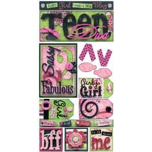   12 Inch Teen Chic Cardstock Stickers Teen Diva Arts, Crafts & Sewing