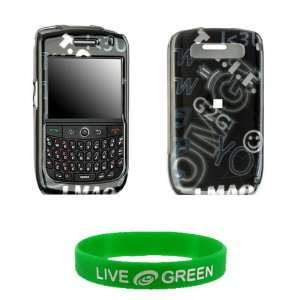 Text Design Snap On Hard Case for RIM BlackBerry Curve 8900 Phone, T 