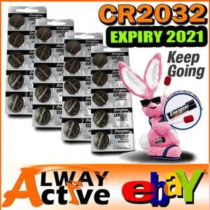 20 x Genuine ENERGIZER cr2032 3v Lithium Battery Exp 2021 Ecr2032 Cr 