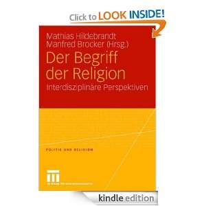 der Religion Interdisziplinäre Perspektiven (Politik und Religion 