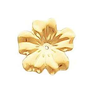  14K Yellow Gold Flower Earring Jackets Jewelry New C 