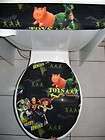 TOY STORY BLACK FABRIC Toilet Seat & Tank Cover Set