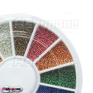2000 Steel Ball Bead Multicolor Nail Art Acrylic Tips Decoration 