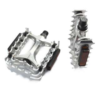 Bike Bicycle Pedals Footrest Silver Clcying USA New  