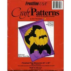  Halloween Bats n Moon Flag Craft Pattern