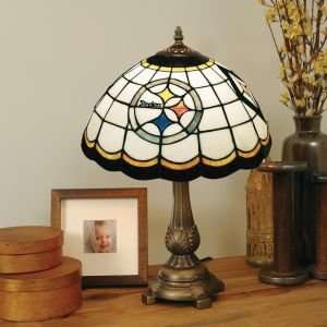  PITTSBURGH STEELERS LOGOED 20 IN TIFFANY STYLE TABLE LAMP 