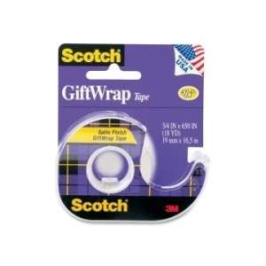  Scotch GiftWrap Transparent Tape   Clear   MMM15 Office 