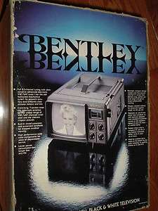 Bentley old portable b&w TV with original box, New  