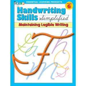  Essential Learning Products 0230 30 Handwriting Skills Book Grade 6 