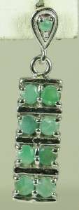   Columbian Emerald 925 Silver Sterling Earrings 8.6g Dangle  