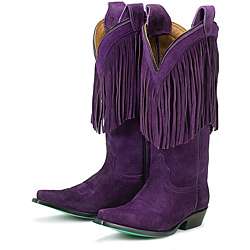 Lane Boots Womens Phringe Purple Boots  