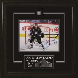  Andrew Ladd Autographed Uniform   with  x 10 Inscription 