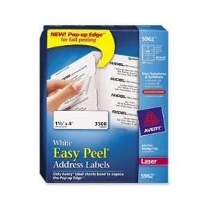  Avery Easy Peel White Mailing Labels   White   AVE5962 