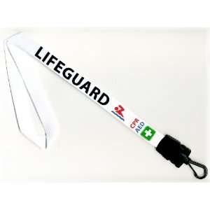 AED CPR LIFEGUARD Swimmer Pool Safety Alert 34 inch Warning Alert 
