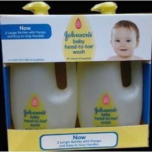 Johnsons Baby Head to Toe Wash (2 Pack) 4 x 33.8 Oz Bottles Larger 