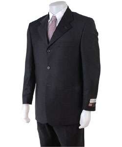 Louis DellOlio Mens 3 Btn Charcoal Wool/Cashmere Suit  